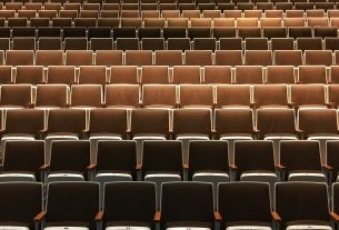 empty brown theater chairs